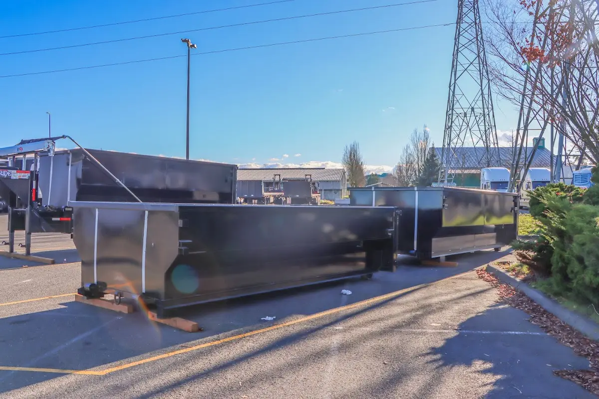 Roll-off dumpster ready for waste disposal at job site for Residential Dumpster Rental in San Diego